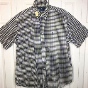 POLO RALPH LAUREN BLUE Half Sleeve Button up SZ L